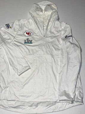 Nike men's hooded pullover vest Kansas City Chiefs Super Bowl 54 LIV *small spot